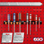 JCK Aluminum Screwdriver Organizer Wall Mount Rack, 12 Sliding Clips - style: Screwdriver Organizer