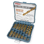 Hi-Spec SAE HSS Drill Bit Set for Metal, Wood and Drywall, 1/16-3/8 in - size: 99pc