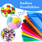 10 Pack Plastic Art Trays: 8 Color Sensory Trays for Kids Crafts & DIY Projects - style: 10PCS 8 Colors