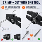 KF CPTEC Fishing Crimping Pliers, 0.1-2.2mm Wire Rope Swager with Cutter