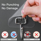Large Adhesive Hooks for Hanging Heavy-Duty 44Ib(Max) 20 Packs, Wall Hangers without Nails Self-Adhesive Traceless Clear and Removable, Waterproof and Rustproof Multiple Uses for Bathroom Kitchen Home - size: 20 Large Hooks