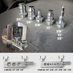 Thorstone 45 Degree Flaring Tool Kit, 9 Tube Sizes from 1/8" to 3/4", Blue - size: 9 Sizes (1/8"-3/4")