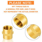 GASHER 8PCS Brass Pipe Fitting Hex Coupling Kit 1/8 inch 1/4 inch 3/8 inch 1/2 inch - style: Hex Coupling Kit（8Pcs）