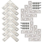 20-Pack Stainless Steel L-Shape Corner Brace 2x2 Inch for Wood - size: Silver 50x50 mm