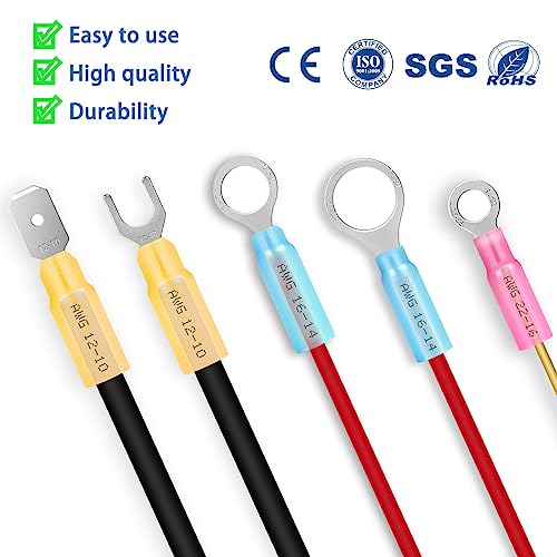300Pcs Waterproof Electrical Heat Shrink Wire Connector Terminal Kit - size: 300pcs-Assortment