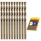 7/32 Inch Cobalt Drill Bits 10Pcs - HPHOPE M35 HSS Metal Twist Drill Bits Set, Jobber Drill Bits Length and Straight Shank, Suitable for Drilling in Hard Metal, Stainless Steel, Cast Iron - size: 7/32-inch, 10Pcs