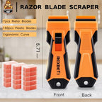 REXBETI Razor Blade Scraper Tool, Upgraded Windows, Glass Stovetop Scraper - style: Upgraded 1 Pack