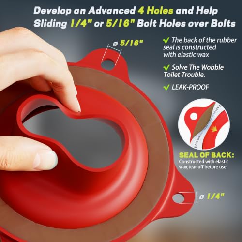 Toilet Flange Repair Kit & Elastic Wax Ring with Caulk Tape, Universal Fit - style: TF02-RI Flange Kit
