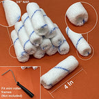 Allgala Paint Rollers 600 Pack Case Lot 4 Inch Mini 3/8" Nap Shedless Microfiber Paint Roller Cover - size: 4" Mini (Pack of 600)