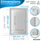 BOZZON Access Panel for Drywall - 6 x 9 in - Wall Hole Cover - Access Door - Plumbing Access Panel for Drywall - Heavy Durable Plastic White - size: 6 x 9