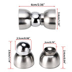 Sumnacon Powerful Magnetic Doorstop 2 Pcs Stainless Steel Mini Door Stopper - color: Silver