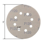 5-Inch 8-Hole Hook and Loop Sanding Discs, Orbital Sander Sandpaper Discs, 100 Pieces Round Sandpaper Set, 120 Grit - size: 120-Grit