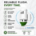 2 - Inch Flapper & Chain Eliminator Quick Connect Valve Conversion Kit & Overflow Water Conservator With Handle - Easy Install Without Tools - size: 2 - Inch, style: Standard Handle