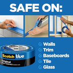 ScotchBlue Original Multi-Surface Painter's Tape, 0.70 Inches x 60 Yards, 1 Roll, Blue, Paint Tape Protects Surfaces and Removes Easily, Multi-Surface Painting Tape for Indoor and Outdoor Use - size: 0.70" Width (Pack of 2)