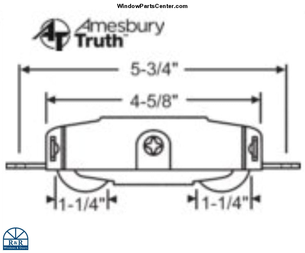 520 Sliding Patio Door Panel Rollers - Steel Ball Bearing