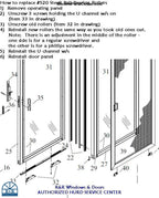 520 Sliding Patio Door Panel Rollers - Steel Ball Bearing