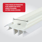 36 in. White Vinyl Concealed Kerf/Channel Fit Under Door Seal