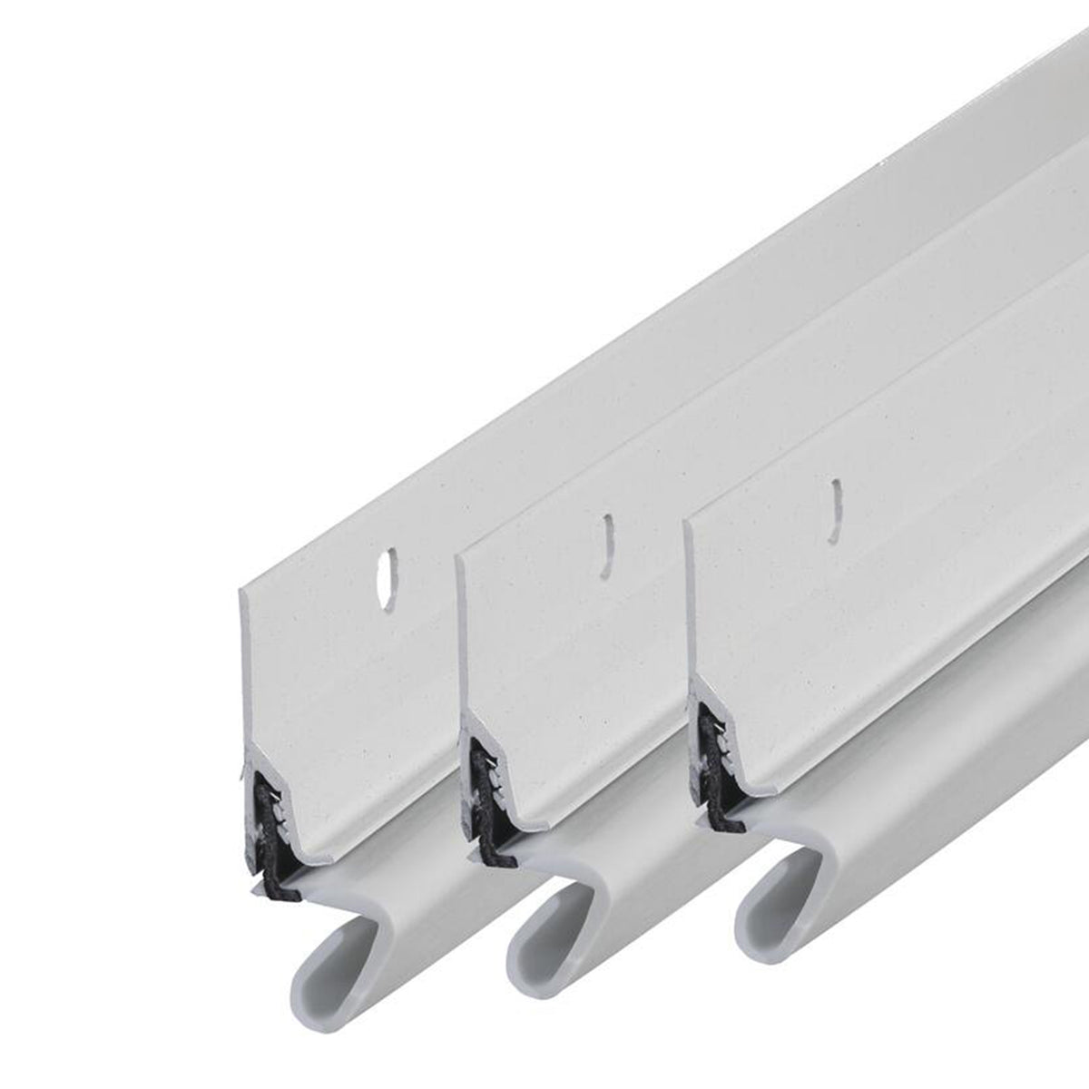 Heavy-duty Aluminum & Premium Rubber Screw-On Top and Sides Door Seal Kit