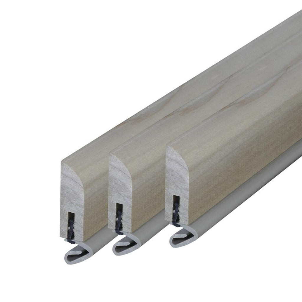 Natural Hardwood and Premium Rubber Nail-on Top and Sides Door Seal Kit