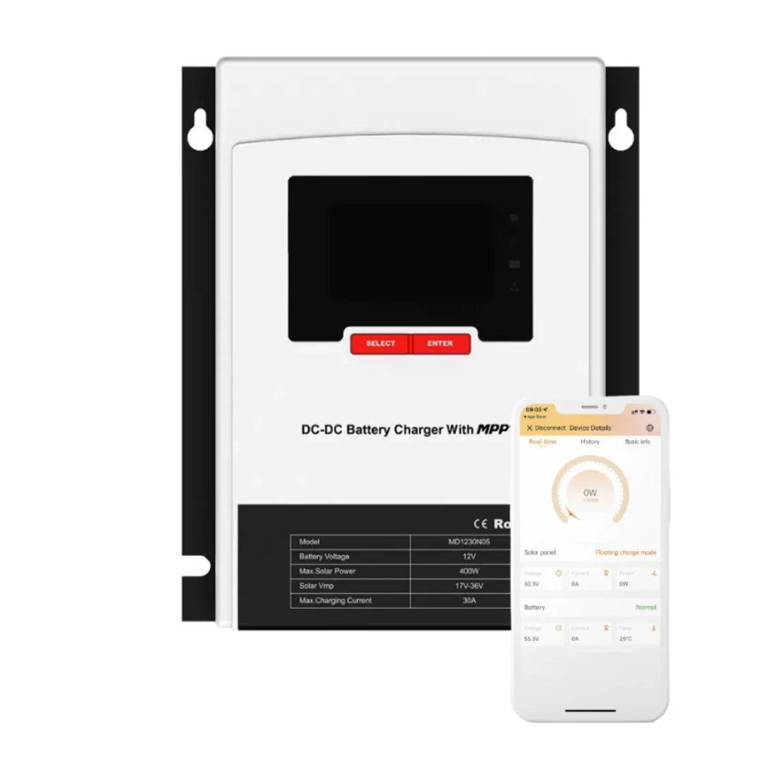 SRNE MD1250 Dual DC to DC/MPPT + 475W Aiko Neostar Solar Panel