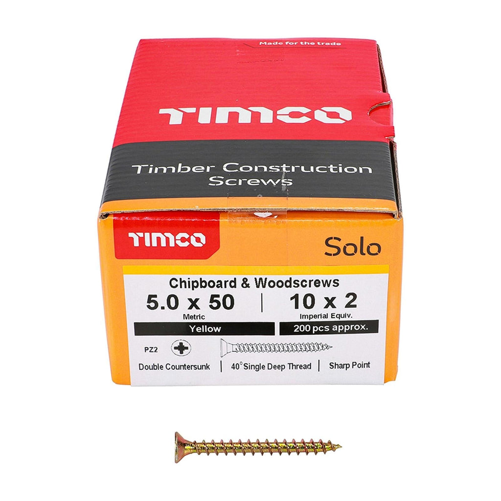 Solo Countersunk Multipurpose Wood Screws
