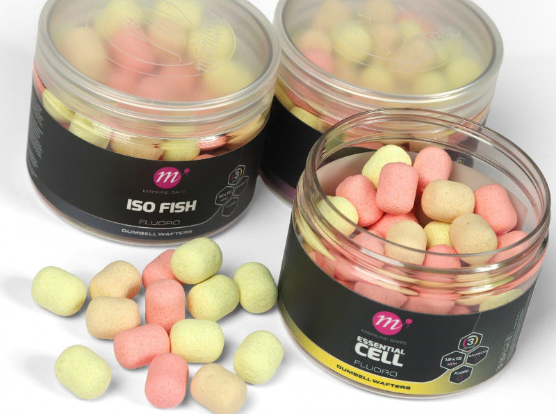 Mainline Baits Cell Fluoro Dumbell Wafters 12x15mm PYW Mix
