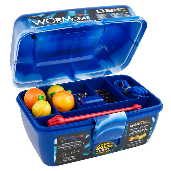 Worm Gear 88 Piece Loaded Tackle Box - Dogfish Tackle & Marine