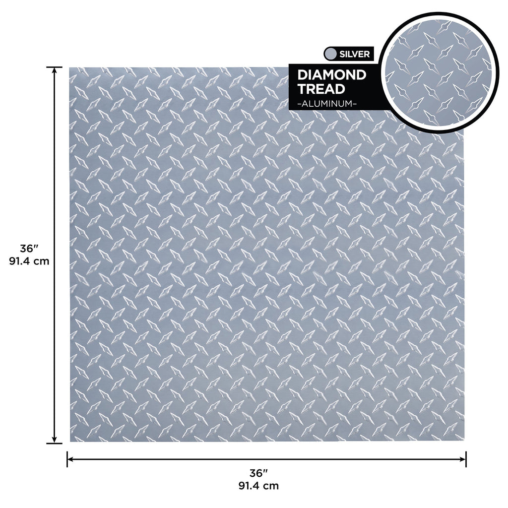 Silver Aluminum Sheet Diamond Tread