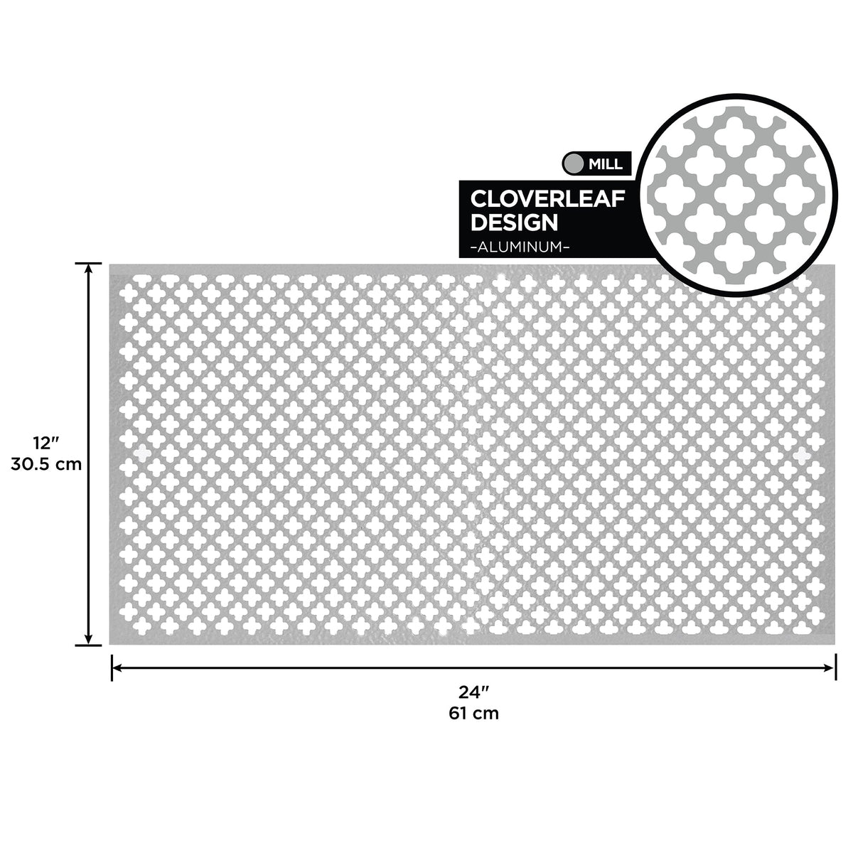 0.020 in. Mill Aluminum Sheet Cloverleaf
