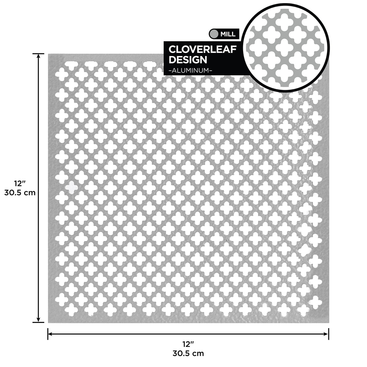 0.020 in. Mill Aluminum Sheet Cloverleaf