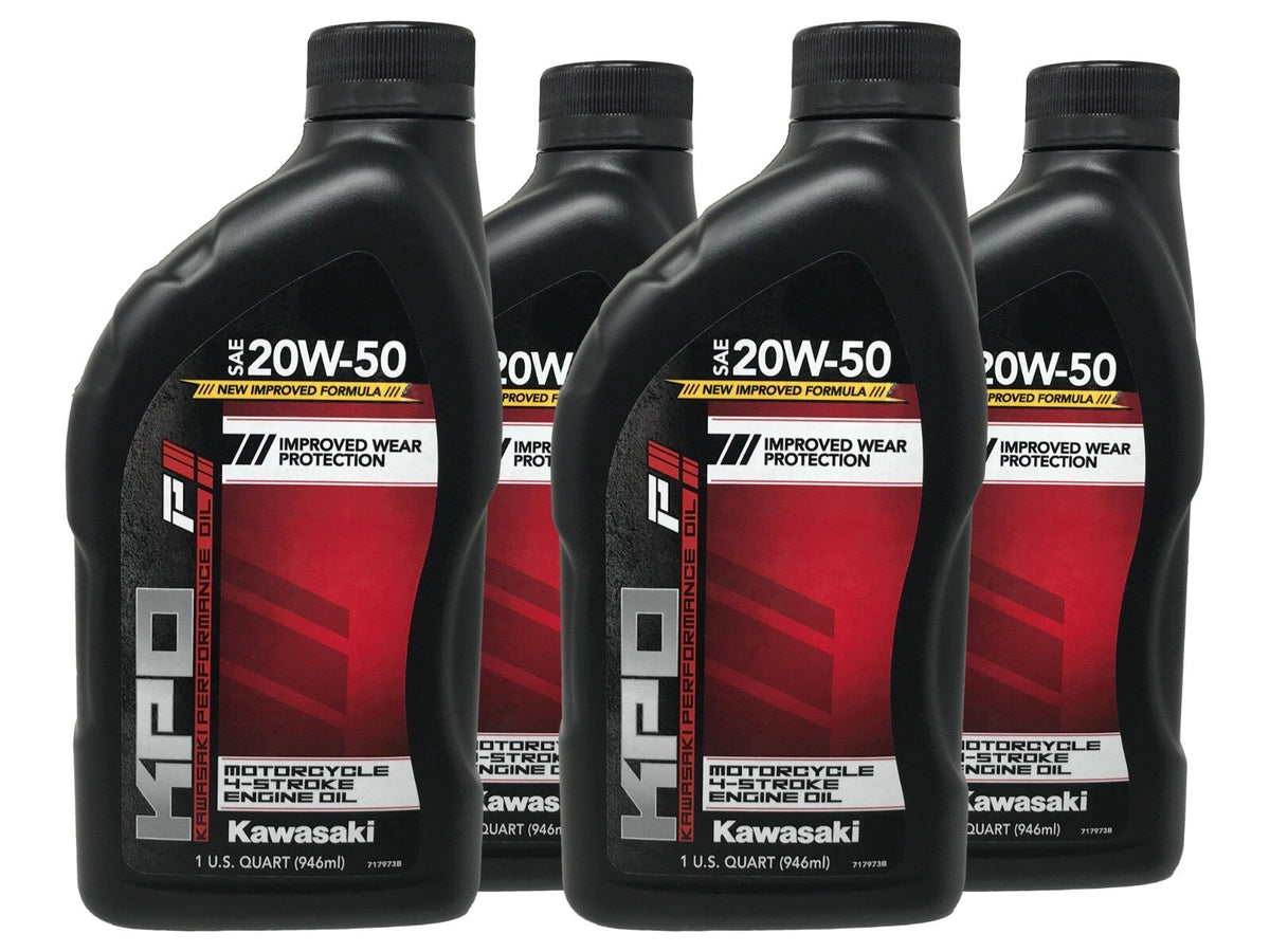 Kawasaki Genuine OEM KPO 20W-50 Engine Oil K61021-102-01Q - 4 Pack