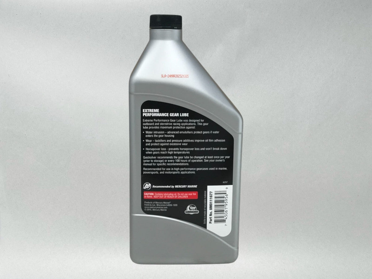 Quicksilver OEM SAE 85W90 Extreme Perf Gear Oil Quarts 92-8M0111677 6 Pack