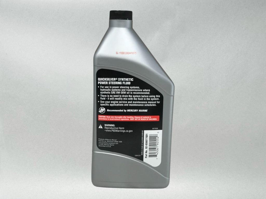 Mercury OEM Power Steering Fluid Quarts 92-858077Q01 4 Pack
