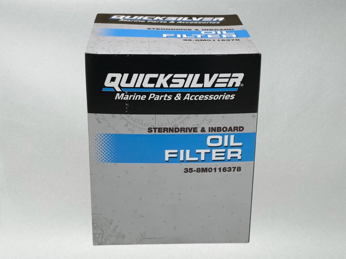 Quicksilver Genuine OEM Authentic Marine Oil Filters 35-8M0116378 2 Pack