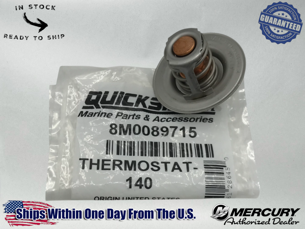 Quicksilver THERMOSTAT STAT KIT 140 degree V6 V8 8M0089715 59137 807252T3