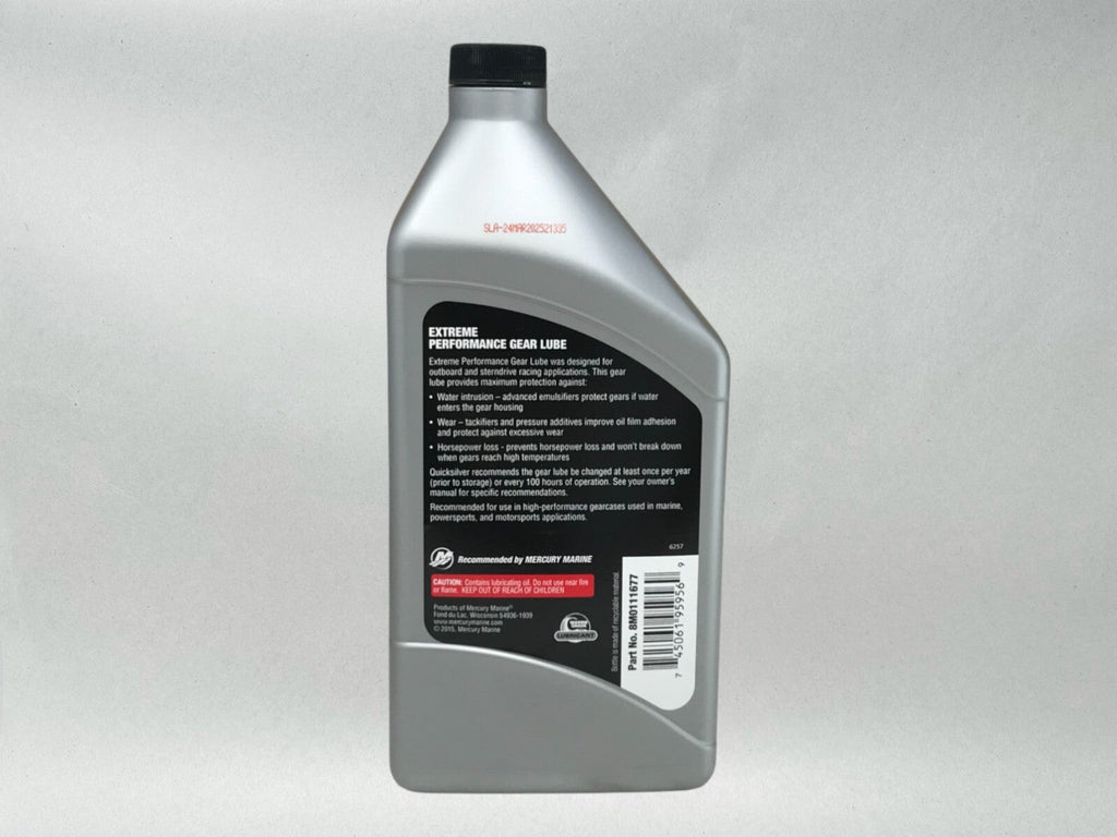Quicksilver OEM SAE 85W90 Extreme Perf Gear Oil Quarts 92-8M0111677 4 Pack