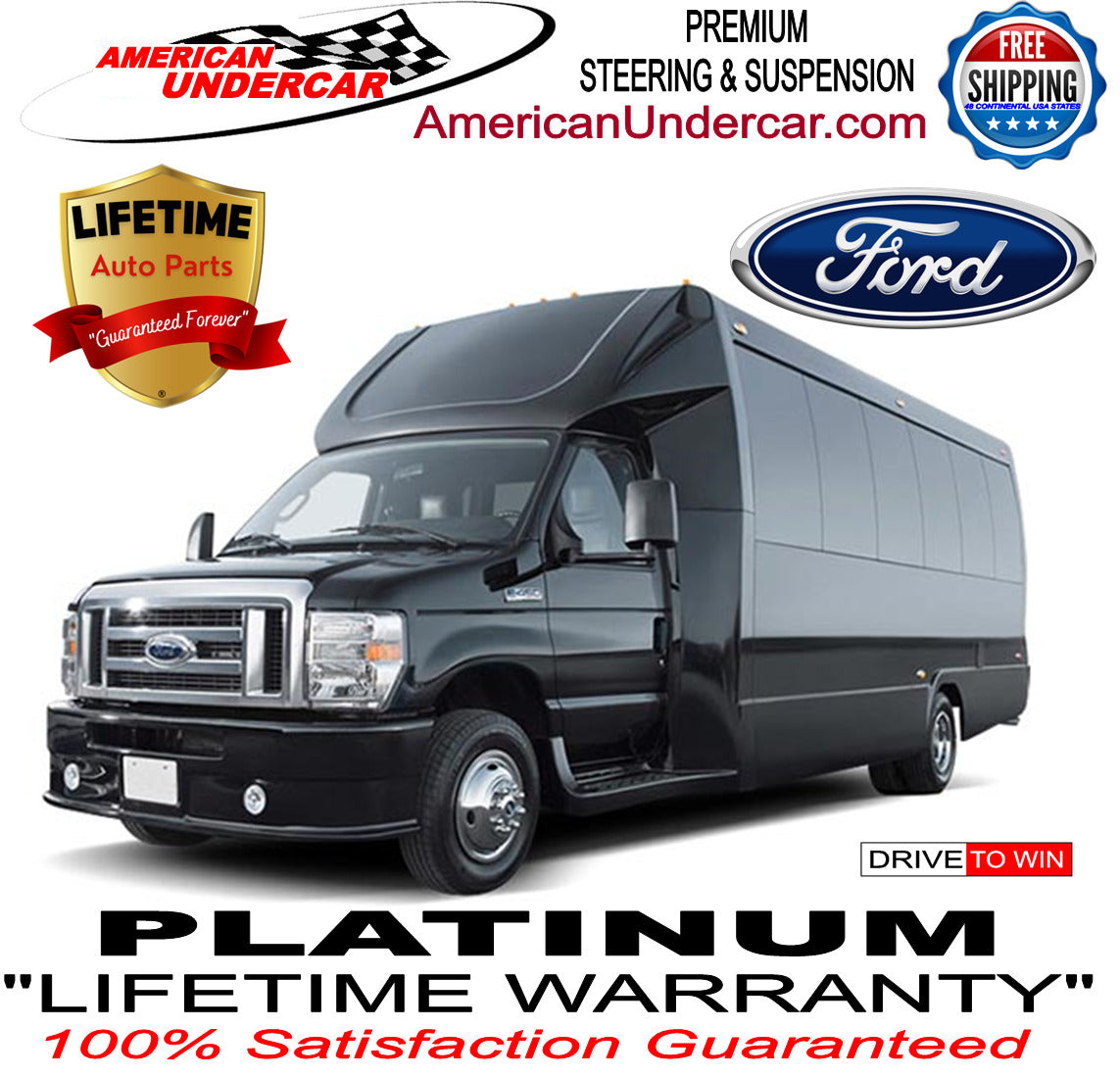 Lifetime Ball Joint Tie Rod Steering Suspension Kit | 2015-2019 Ford Transit 350 2WD