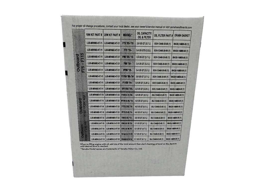 Yamaha Yamalube Standard Oil Change Kit for 2000-2014 F115A