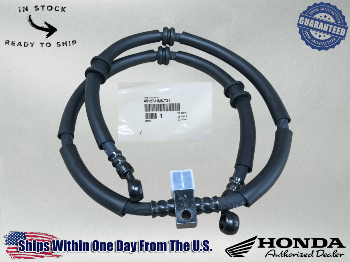 Honda OEM FRONT BRAKE HOSE B 1995-1998 TRX300FW FOURTRAX 45127-HM5-731