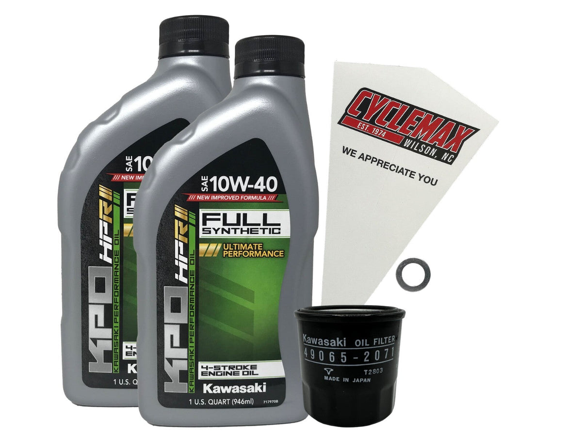 Kawasaki KPO Full Synthetic Oil Change Kit for 2001-2008 MULE 3010