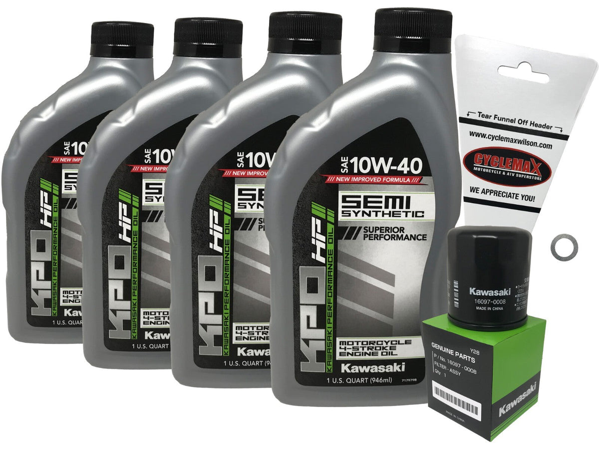 Kawasaki KPO Semi-Synthetic Oil Change Kit for 2000-2022 NINJA 1000