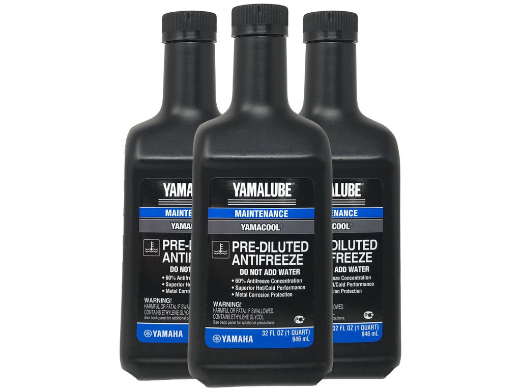 Yamaha Genuine OEM Yamalube Pre-Diluted Anti-Freeze ACC-YAMAC-BL-32 - 3 Pack