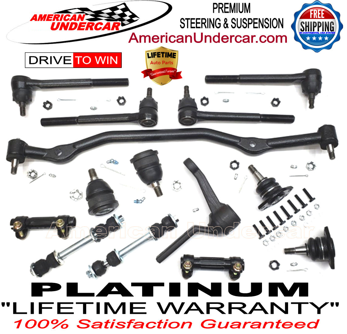 Lifetime Ball Joint Tie Rod Center Link Kit | 1971-1972 Buick, Chevrolet, GMC, Oldsmobile, Pontiac