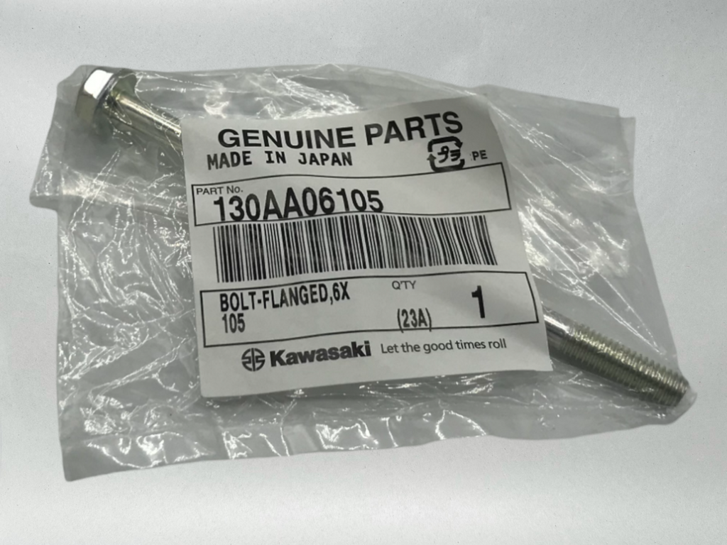 Kawasaki OEM BOLT-FLANGED 130AA06105 -(04-25)Ninja ZX-10R, (05-25) ZX-6R