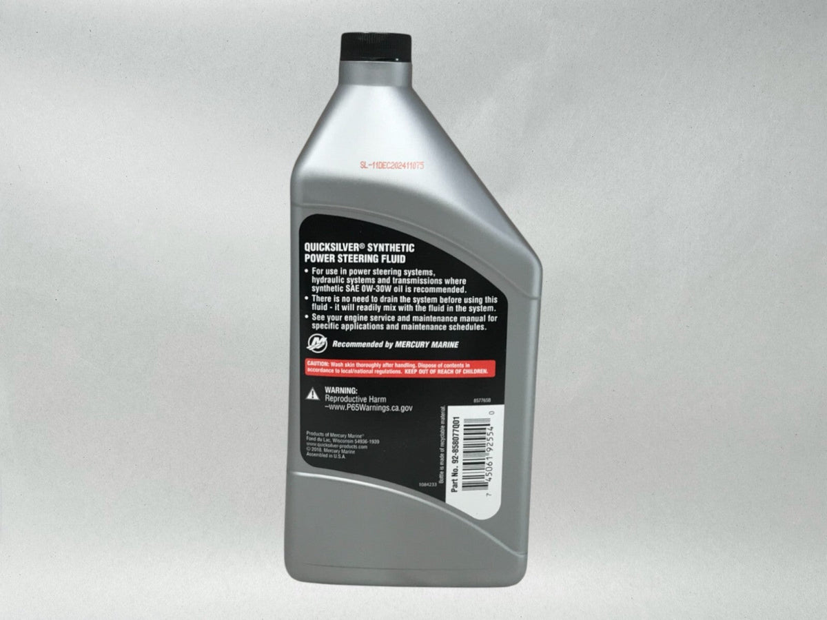 Mercury OEM Power Steering Fluid Quarts 92-858077Q01 2 Pack