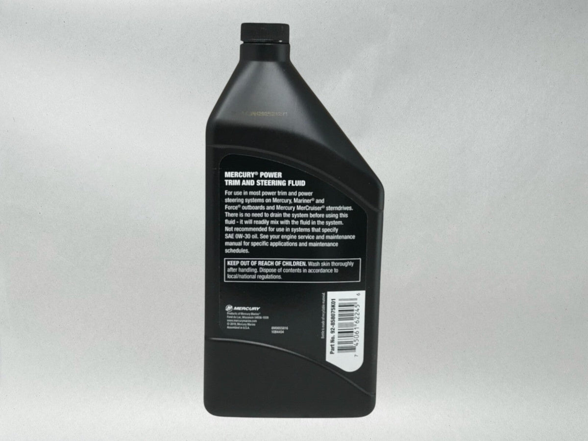 Mercury OEM Power Trim & Steering Fluid Quarts 92-858075K01 3 Pack