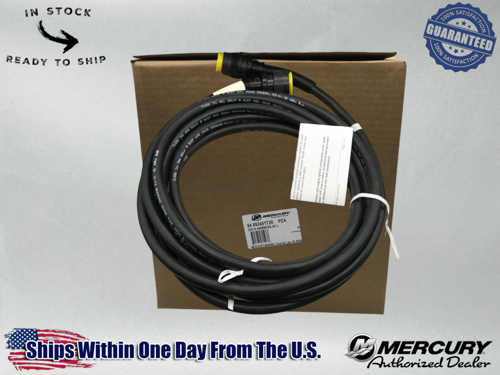 Mercury Genuine OEM Authentic 14 Pin 20 Ft. Data Harness 892451T20