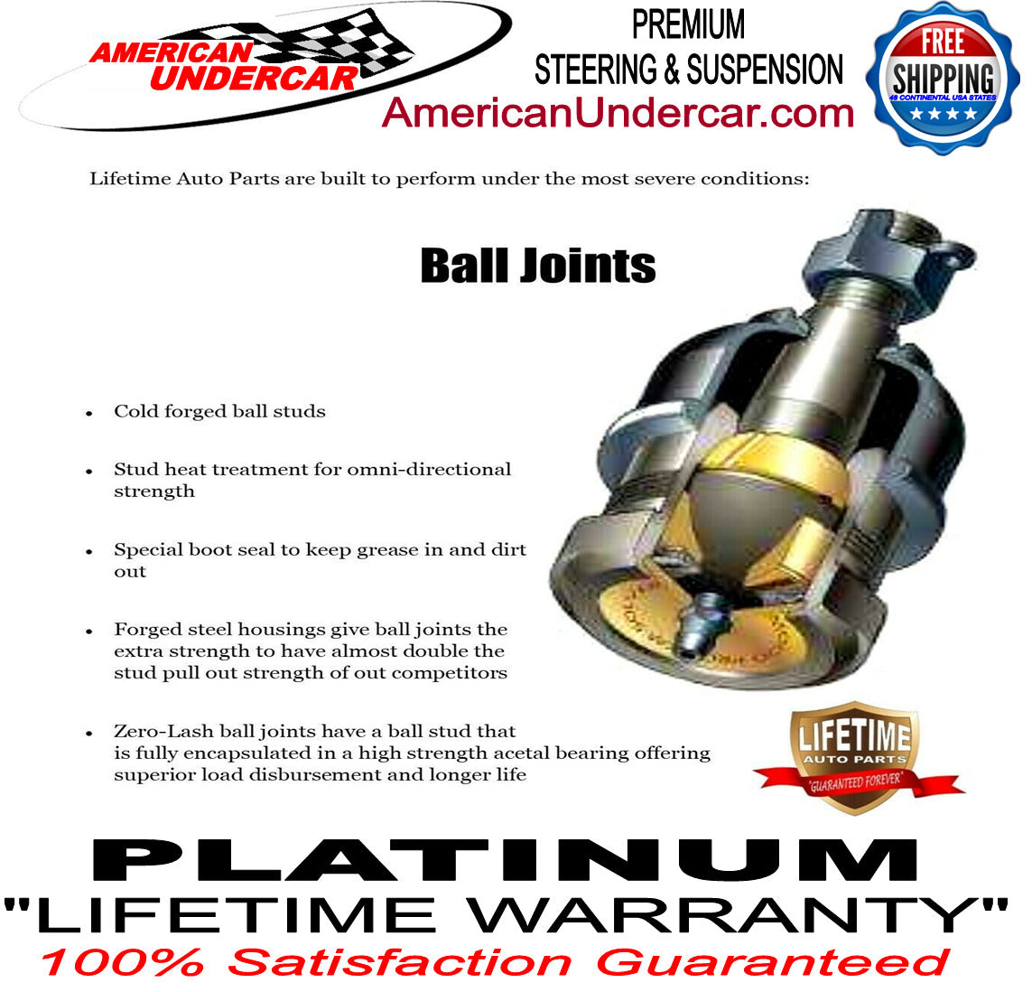 Lifetime Steering and Suspension Kit | 2017-2019 Ford F550 Super Duty 2WD | Wide Frame