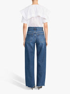 FRAME The Bow Relaxed Barrel Leg Jeans Acumen New Fray Women's Size 27