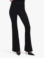 Good American Good Leg Women's Comfortable Flared Jeans - Black - Size 34